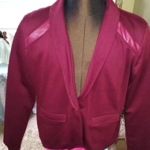 Burgundy women's blazer